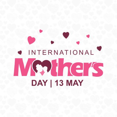 Mutlu anneler günü kartı tipografi ve açık renkli