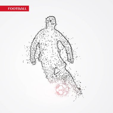 Futbol beyaz arka plan üzerinde renkli logo tasarımı