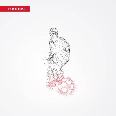 Futbol beyaz arka plan üzerinde renkli logo tasarımı