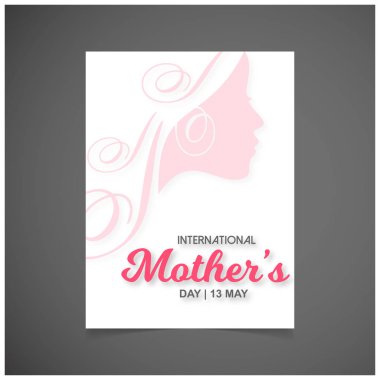 Anneler günü tebrik kartı tipografi ve yaratıcı tasarım 
