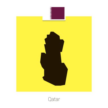 Bayrak ve açık renkli vektör harita tasarımı 