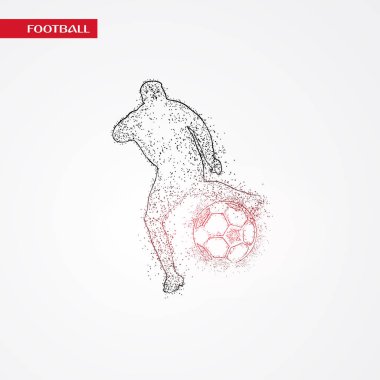 futbol logosu tasarım vektörü