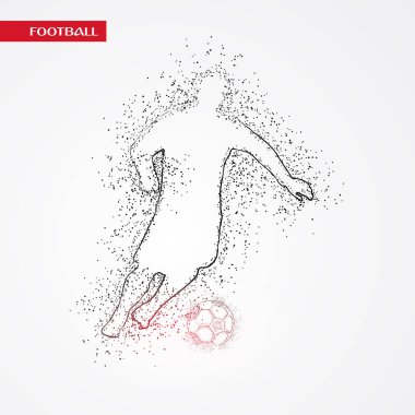 Futbol beyaz arka plan üzerinde renkli logo tasarımı