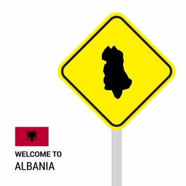 Arnavutluk trafik işaretleri tasarlamak vektör kurulu 