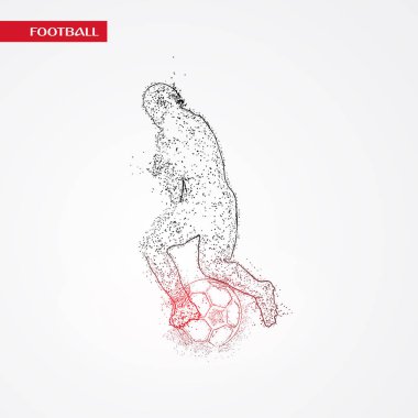 Futbol beyaz arka plan üzerinde renkli logo tasarımı