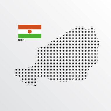 Bayrak ve açık renkli vektör harita tasarımı 