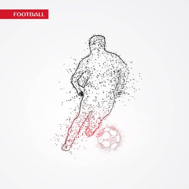 Futbol beyaz arka plan üzerinde renkli logo tasarımı