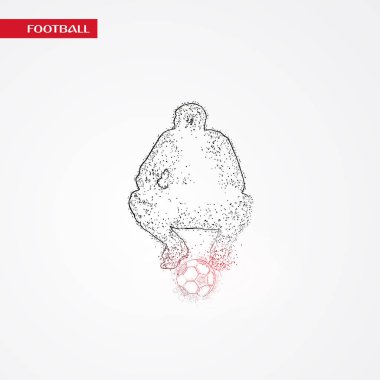 Futbol beyaz arka plan üzerinde renkli logo tasarımı