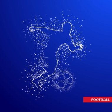 futbol logosu tasarım vektörü