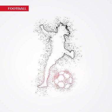 futbol logosu tasarım vektörü 