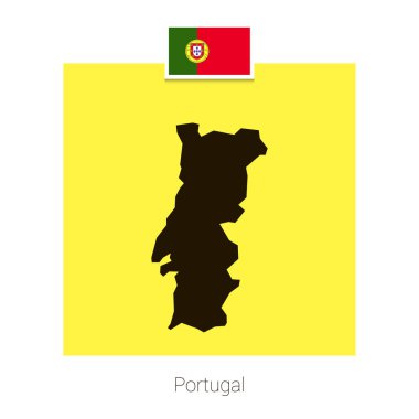 Bayrak ve açık renkli vektör harita tasarımı 