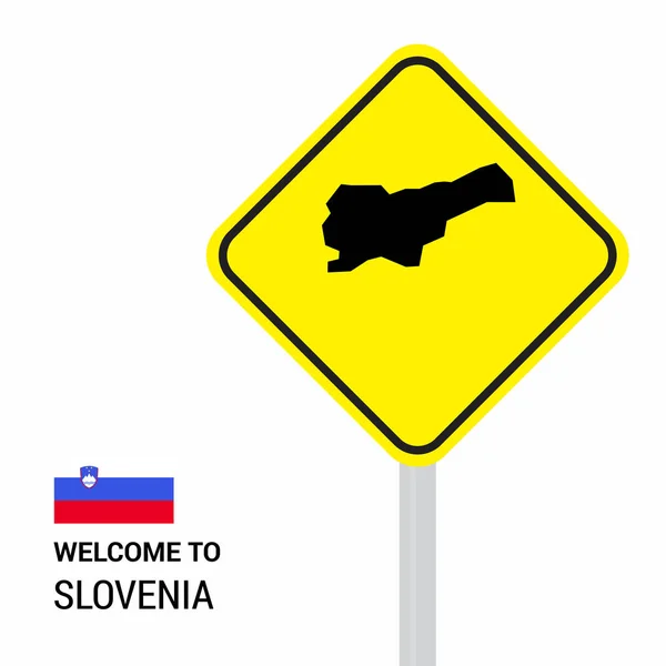 슬로베니아 교통 표지판 보드 디자인 벡터 — 스톡 벡터
