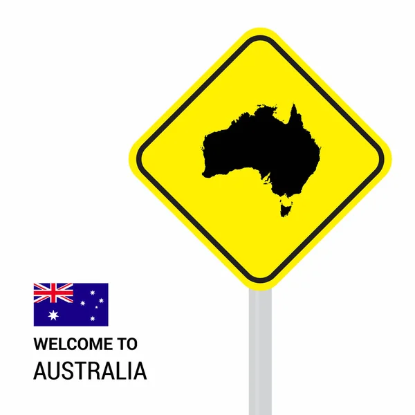 Australia traffic signs board design vector — Stock Vector