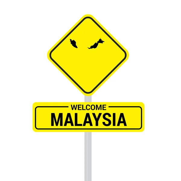 Malaysia traffic signs board design vector — Stock Vector