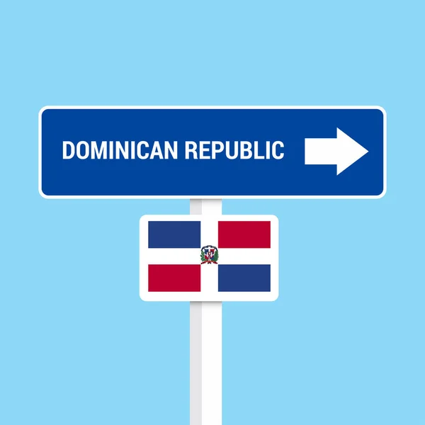 多米尼加共和国交通标志板设计 — 图库矢量图片