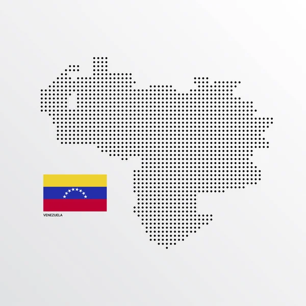 Venezuela Map Design Flag Light Background Vector — Stock Vector