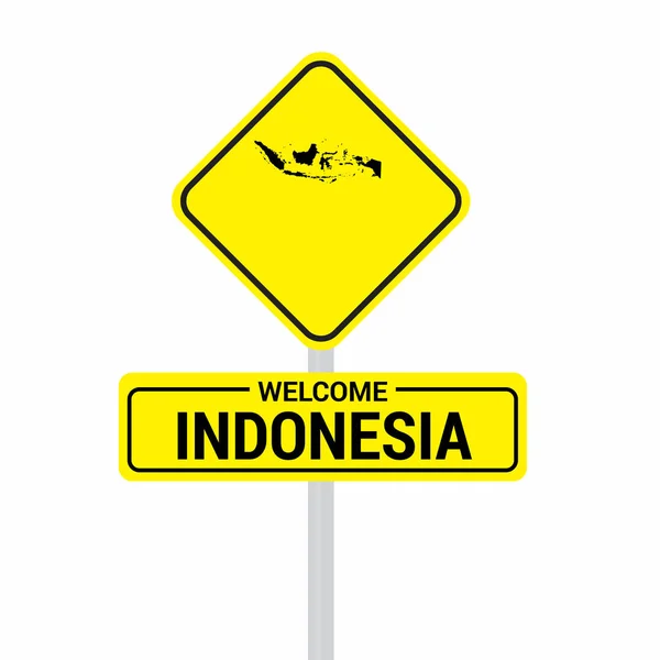 Indonesien Trafikskyltar Brädspel Design Vektor Illustration — Stock vektor