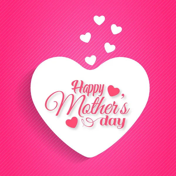 Happy Mother's day card with typography and pink background