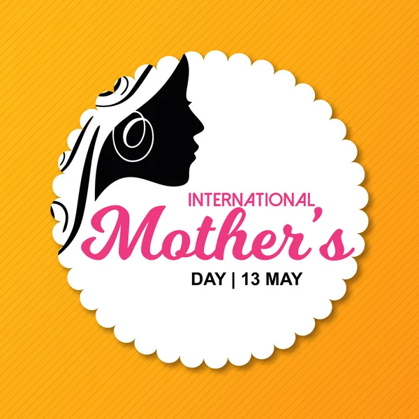 Mutlu anneler günü kartı tipografi ve sarı arka plana sahip