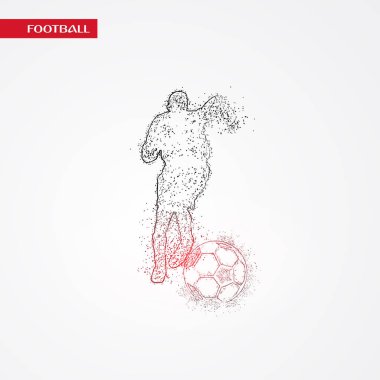 Futbol beyaz arka plan üzerinde renkli logo tasarımı