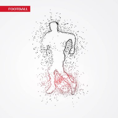 Futbol beyaz arka plan üzerinde renkli logo tasarımı