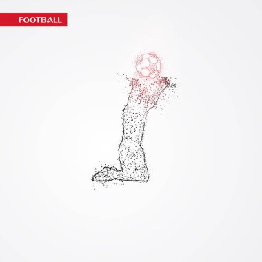 Futbol beyaz arka plan üzerinde renkli logo tasarımı