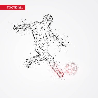 Futbol beyaz arka plan üzerinde renkli logo tasarımı