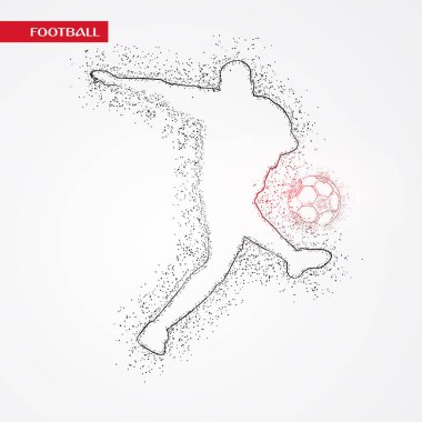 Futbol beyaz arka plan üzerinde renkli logo tasarımı