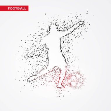 Futbol beyaz arka plan üzerinde renkli logo tasarımı