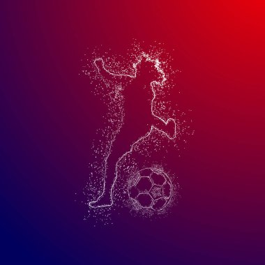 futbol logosu tasarım vektörü