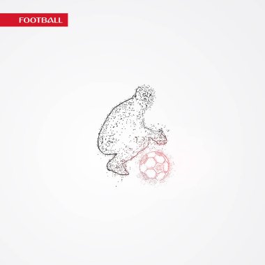 Futbol beyaz arka plan üzerinde renkli logo tasarımı