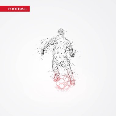 Futbol beyaz arka plan üzerinde renkli logo tasarımı