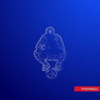futbol logosu tasarım vektörü