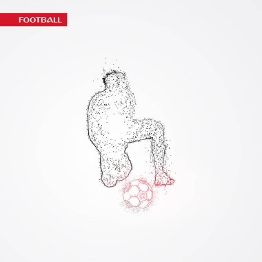 Futbol beyaz arka plan üzerinde renkli logo tasarımı