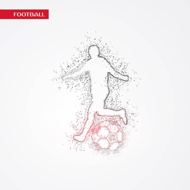 Futbol beyaz arka plan üzerinde renkli logo tasarımı