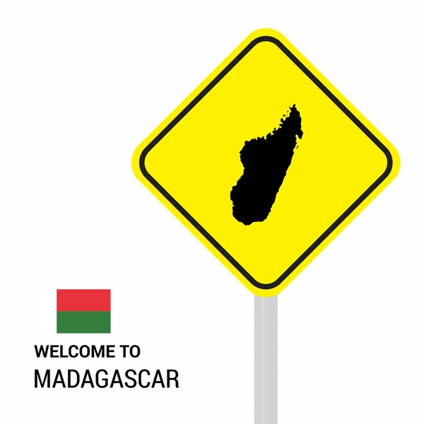 Madagascar Señales Tráfico Diseño Del Tablero Vector — Vector de stock