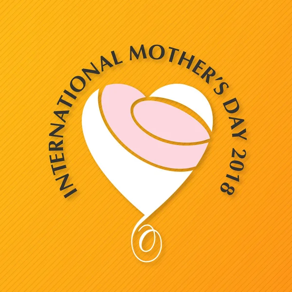 Mutlu anneler günü kartı tipografi ve sarı arka plana sahip