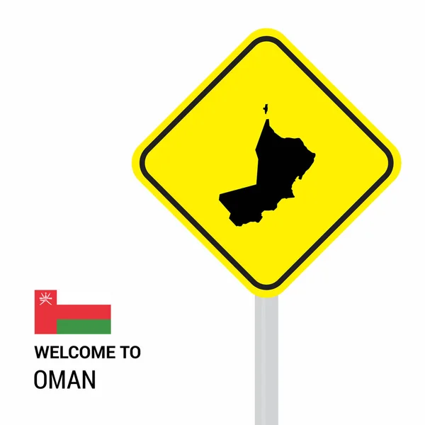 Sinais de tráfego Omã vetor de design de placa — Vetor de Stock