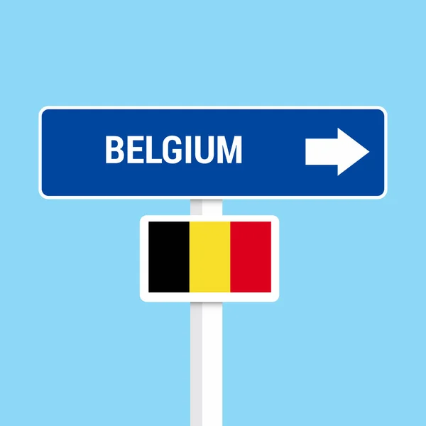 Belgien Verkehrsschilder Design Vektor Illustration — Stockvektor
