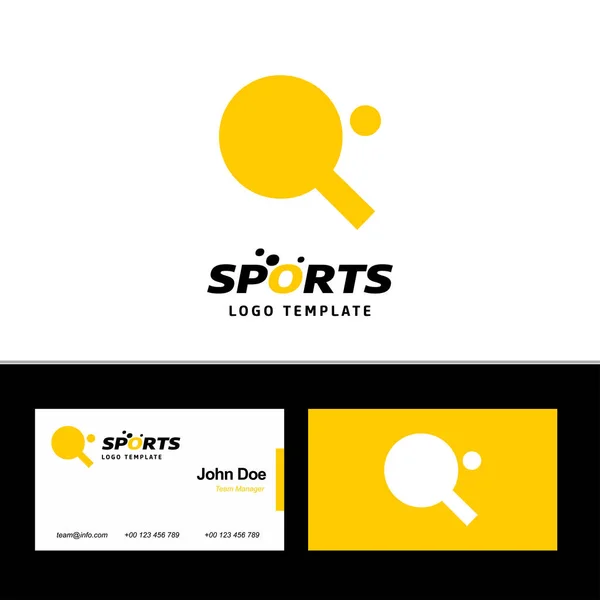 Vektor Illustration Des Visitenkartendesigns Mit Sport Logo Und Thema — Stockvektor