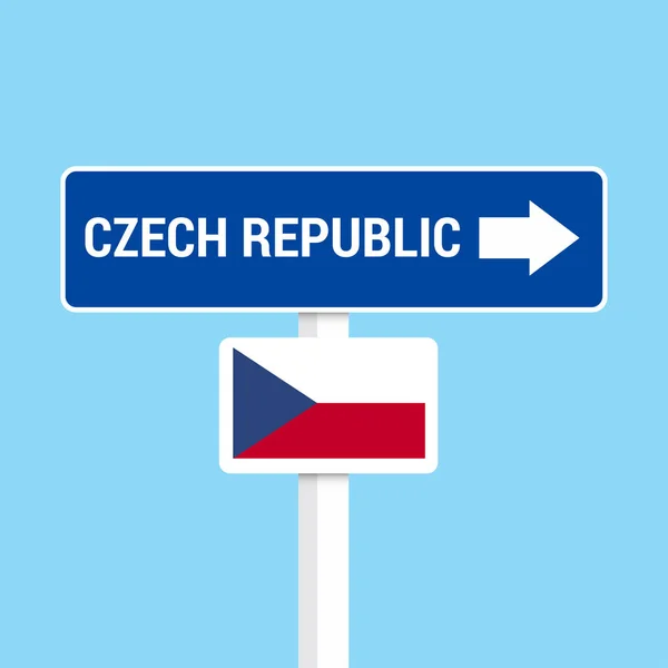 República Checa Sinais Trânsito Placa Design Vetor —  Vetores de Stock
