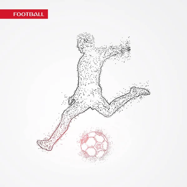 Fußball Bunte Logo Design Auf Weißem Hintergrund — Stockvektor