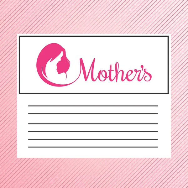 Boldog Anyák Napi Üdvözlőlap Tipográfia Rózsaszín Háttér — Stock Vector