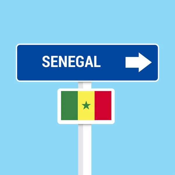 Senegal Trafikskyltar Brädspel Design Vektor Illustration — Stock vektor