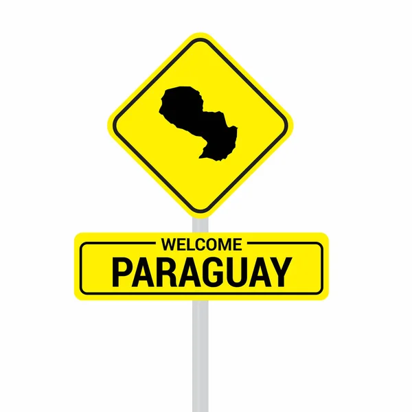 Paraguay Panneau Signalisation Vecteur Conception — Image vectorielle