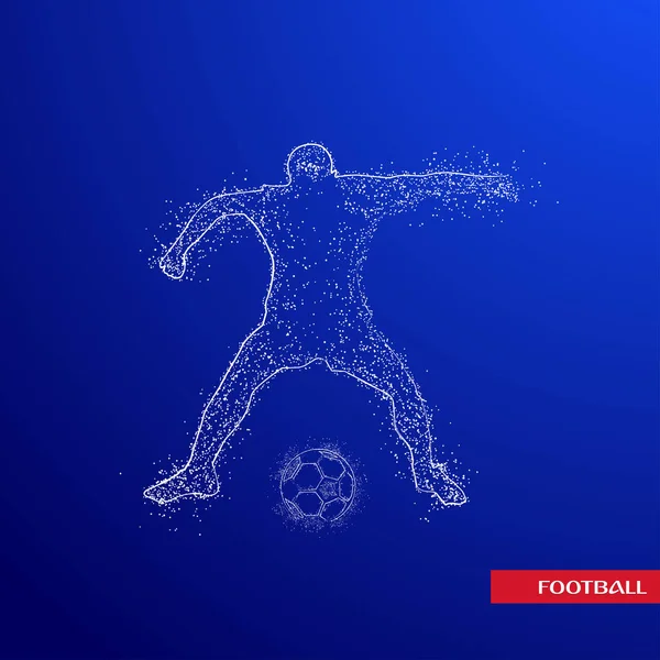 Wektor Projektu Logo Piłki Nożnej — Wektor stockowy
