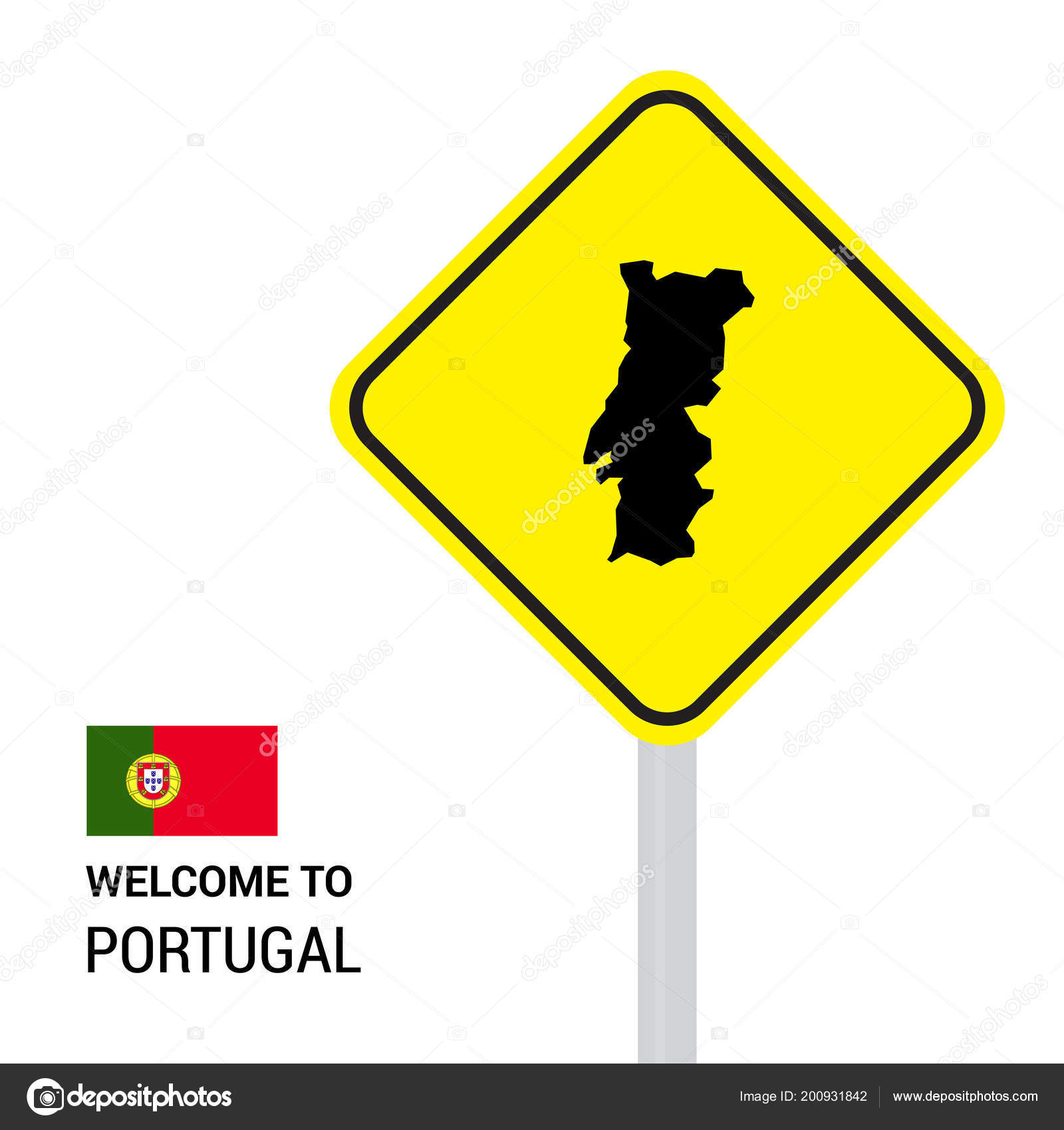 Portugal Traffic Signs Board Design Vector Illustration Stock Vector Image by ©ibrandify 200931842