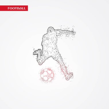 Futbol beyaz arka plan üzerinde renkli logo tasarımı