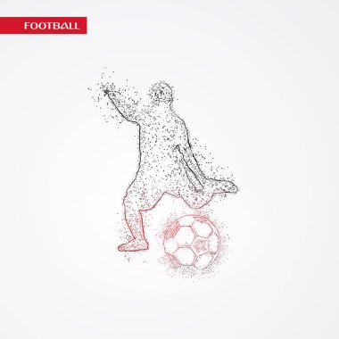 futbol logosu tasarım vektörü