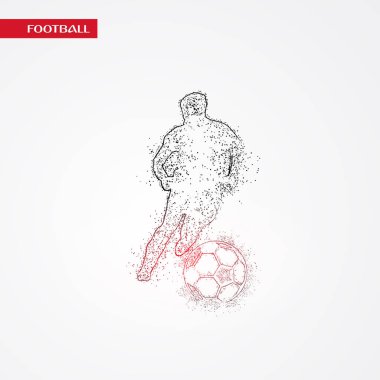 Futbol beyaz arka plan üzerinde renkli logo tasarımı